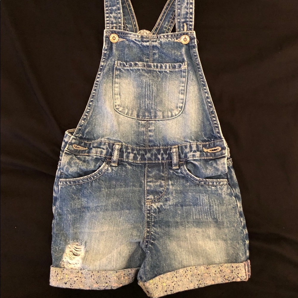 Denim Overall Shorts